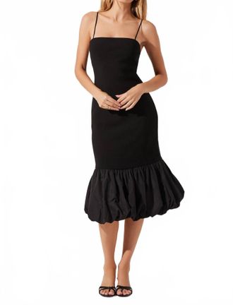 Astr Brittnea Midi Dress In Black