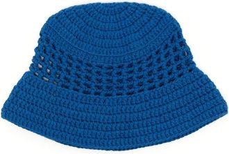Solid & Striped crochet bucket hat - Blue
