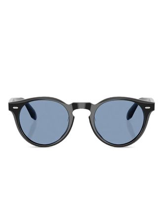 Oliver Peoples N.07 Sun round-frame sunglasses - unisex - Acetate - 48 - Black