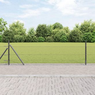 Berkfield Home Hexagon Fence Grey 0, 4x50 m Steel