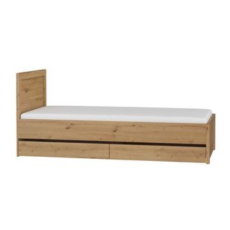 Petits Meubles Cama 90x200 con cajones estratificado marr&oacute;n Gris Antracita