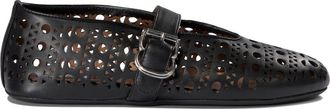 Alaia Perforierte Mary-Jane-Ballerinas von Ala&iuml;a