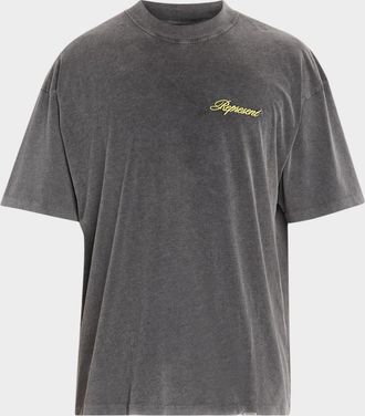 Represent Mens Script Logo Cotton T-Shirt