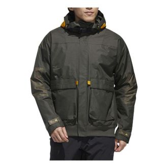 adidas TH JKT FUNC Casual Sports Hooded Jacket Men Grey/Green GM4398