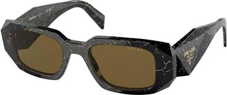 Prada PR 17WSF Asian Fit 19D01T Womens Sunglasses Black Size 51