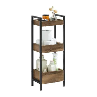 SoBuy Estanter&iacute;a De Ba&ntilde;o Con 3 Niveles De Bandejas Estanter&iacute;a Tipo Escalera 28x20x74 Cm Frg226-f Sobuy Es