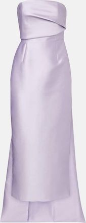 Solace London Kiki caped satin corset cocktail dress