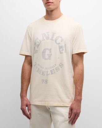 Golden Goose Mens Timeless-Print Cotton Gauze T-Shirt