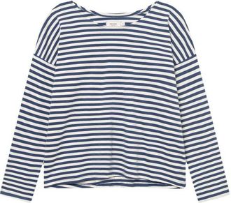 Dedicated Top Humledal Stripes Longsleeve f&uuml;r Damen | grau