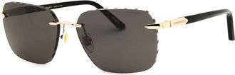 Chopard SCHG62300P Rectangle Rimless Sunglasses - Rose gold