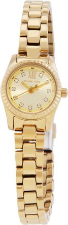 Michael Kors Mini Lexington Quartz Crystal Gold Dial Ladies Watch MK4862
