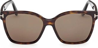Tom Ford Iris Zonnebril - unisex - Zonnebrillen - Bruin - 56 MM - Accessoires