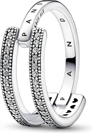 Pandora Logo Ring In Silver