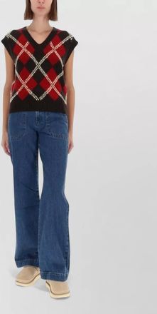Guest In Residence cashmere-blend argyle knitted vest