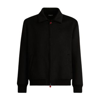 Kiton Luxe Cashmere Bomberjack - Heren - Cashmere truien - Zwart - XL - Truien & Vesten