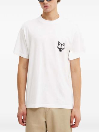 Naked Wolfe T-shirt met logoprint - Wit