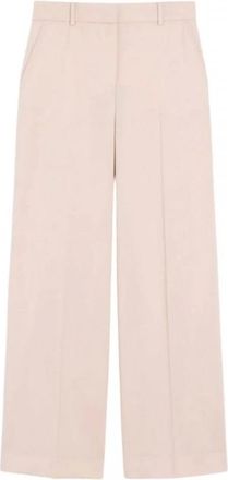 Max Mara Visivo Broeken - Dames - Wijde Broeken - Roze - S - Leer - Broeken
