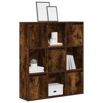 Berkfield Home Bookcase Smoked Oak 89x24x101.5 cm Engineered Wood in Brown
