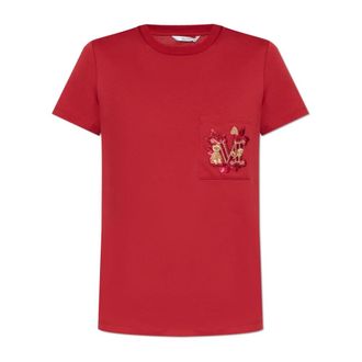 Max Mara T-shirt Nunzio - Dames - T-shirts - Rood - L - Katoen - Tops