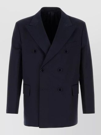 Prada cotton blazer double breasted notched lapels
