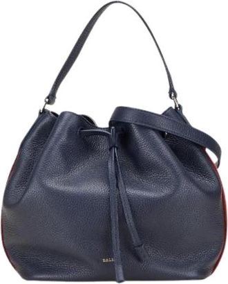 Bally Pre-owned Bucket Bags, female, Blue, Size: ONE SIZE Pre-owned Leather handbags