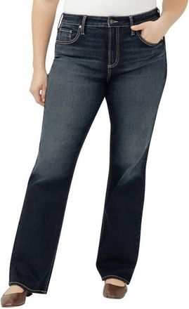 Silver Jeans Co Avery High Waist Slim Bootcut Jeans in Dakota at Nordstrom, Size 14W 31
