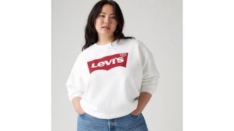 Levi's Graphic Everyday Crewneck Sweatshirt (Plus Size) - Womens - 1X - White