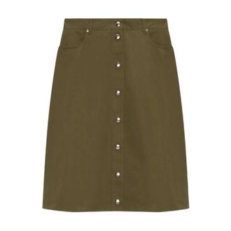 Msgm Falda Midi Acampanada - Skirts - Mujer - Verde - XS