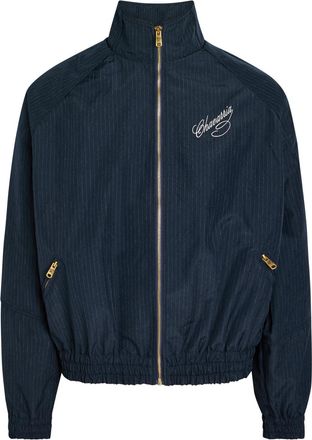 Willy Chavarria Ruff Rider Pinstriped Woven Track Jacket - Navy - XL