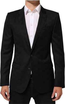 Dolce & Gabbana Martini Blazer - Heren - Blazers - Zwart - M - Wol - Jassen
