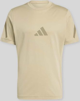 adidas Regular Fit T-Shirt aus reiner Baumwolle in Khaki, Gr&ouml;&szlig;e XXL