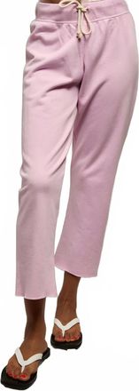 perfectwhitetee Jamaica Beach Fleece Pant In Sugar Pink