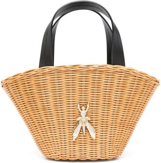 Patrizia Pepe small Minimal City tote bag - women - Polyester/Vegetable Fibres/Calf Leather - One Size - Neutrals