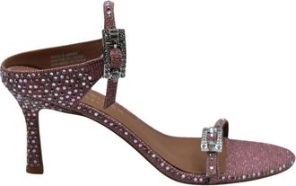Kurt Geiger Strass Double - Dames - Sandalen met hakken - Roze - 40 EU - Schoenen