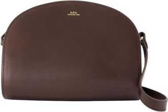 A.P.C. Demi Lune Crossbody Bag Brown