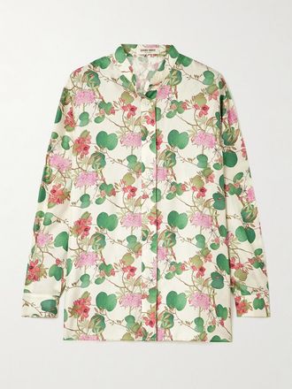 Emporio Sirenuse Camicia In Raso Di Seta Kelsy - Bianco