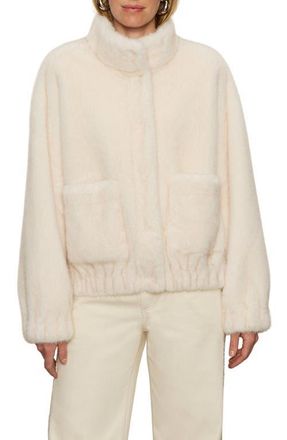 Sanctuary Coco Faux Fur Jacket in Almond Cream at Nordstrom, Size X-Small