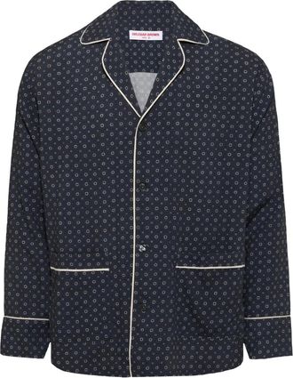 Orlebar Brown Murray shirtjack met print - Blauw