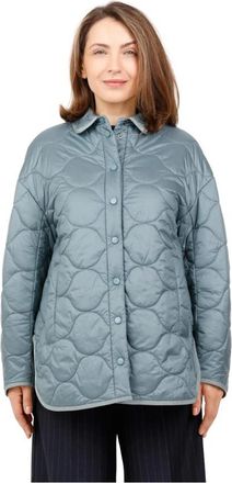 Max Mara Over shirt - Dames - Winterjassen - Blauw - XS - Wol - Jassen