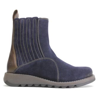 FLY London SUZY899FLY Rug Oiled Suede Womens Ankle Boots - Navy Dark Brown - Size:UK 6