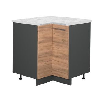Vicco Armario De Esquina Fame-line, Roble Dorado, 80.5 Cm, Et M&aacute;rmol