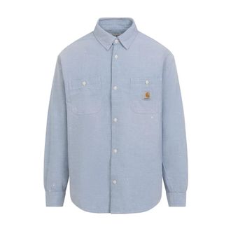 Carhartt Work in Progress L/S Painter Shirt - Heren - Casual Overhemden - Blauw - XL - Katoen - Overhemden