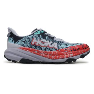 Hoka One One Hoka Speedgoat 6 Textile Youth Comfort Trainers - Gull Stormy Skies - Size:UK 5.5
