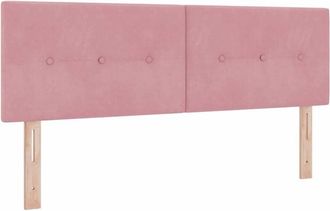 vidaXL Vidaxl - Headboard Wall-mounted with Headboard Manual Pink 160 cm Velvet