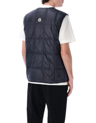 Moncler Mens Genius X Frgmt Vaile Down Vest Jacket Blue Clothing > Coats &