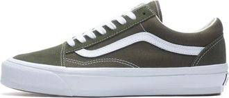 Vans Schoenen, Heren, Groen, 41 EU, Suède, Klassieke lage profiel sneakers Groen Wit