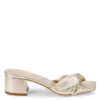 Jimmy Choo London Lyn 45 Metallic Nappa Sandals