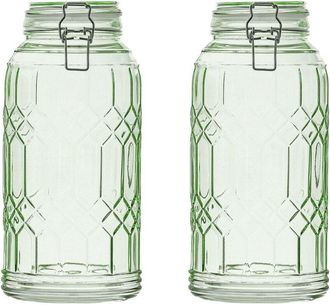 10 Strawberry Street Set Of 2 Bleeker Large Glass Canisters