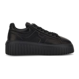 Hogan H-Stripes Sneakers - Dames - Sneakers - Zwart - 38 1/2 EU - Leer - Schoenen