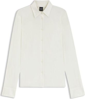 BOSS Extra-slim-fit blouse in cotton jersey